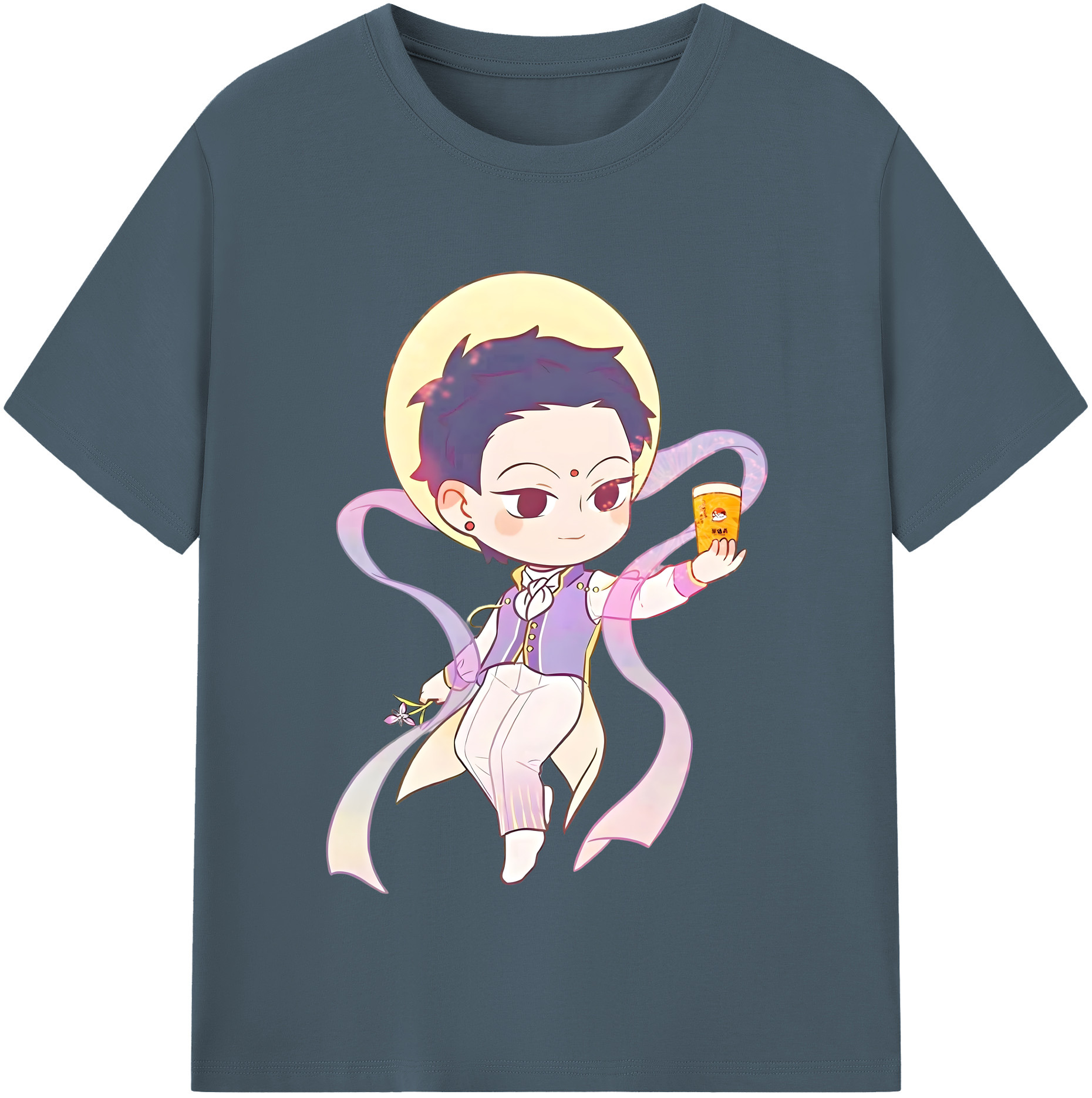 （画像用） Ne Zha 2 ナタ 魔童の大暴れ 綿100％半袖Tシャツ（フロントプリント）